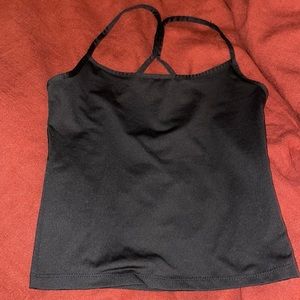 Medium Black Cropped Tank Top